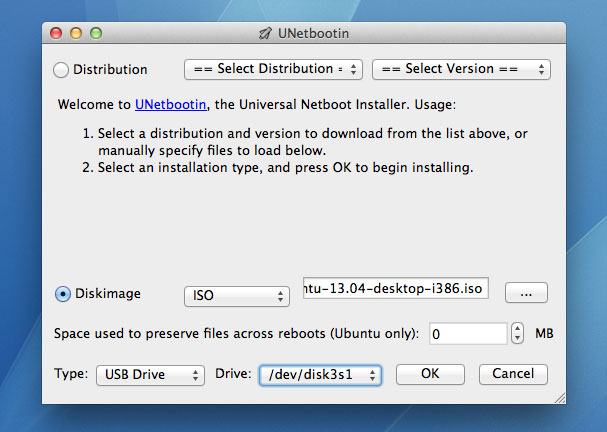 Create a mac os x install drive on linux mac